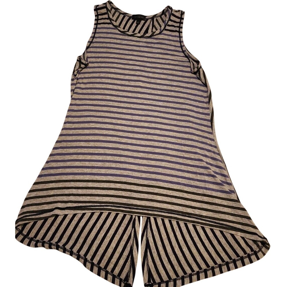 The Limited Striped Tank Top Sleeveless Casual Flowy Back Detail‎ Size S